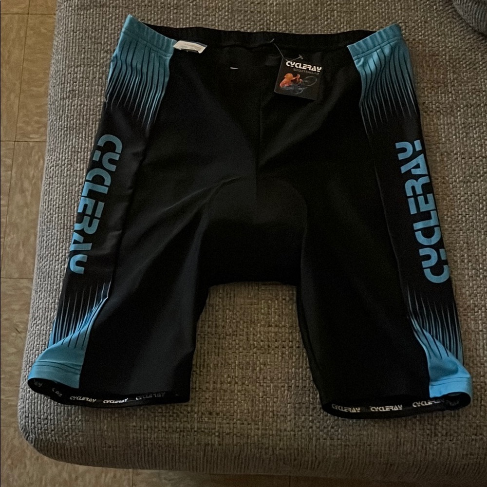 Cycleray Black and Blue Cycling Shorts